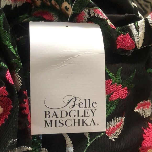 Belle Badgley Mischka Shauna SZ 2 Cold-Shoulder Embroidery Dress NWT - Picture 10 of 10